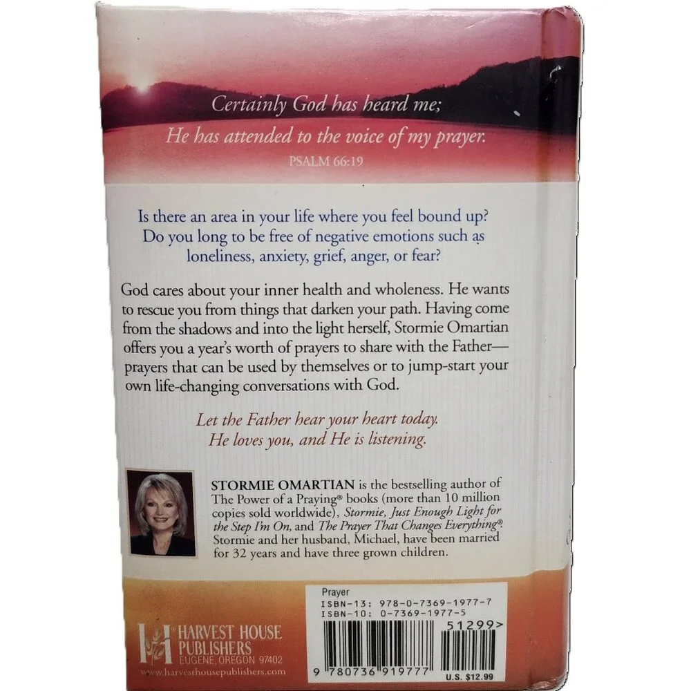 Prayers for Emotional Wholeness 365 Prayers for Living in Freedom HC by Omartian
